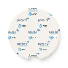 Load image into Gallery viewer, AT&T Pioneers Soapstone Car Coasters (Qty 2), Unique Car Accessory - white