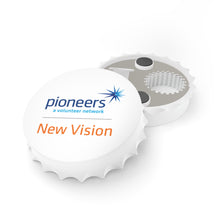 Load image into Gallery viewer, New Vision Pioneers Bottle Opener - White