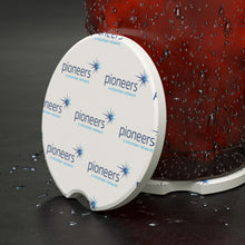 Load image into Gallery viewer, Pioneers Soapstone Car Coasters (Qty 2), Unique Car Accessory - white