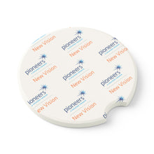 Load image into Gallery viewer, New Vision Pioneers Soapstone Car Coasters (Qty 2), Unique Car Accessory - white