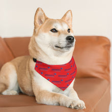 Load image into Gallery viewer, Pioneers Logo Pet Bandana Collar - 4 sizes - red