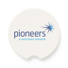 Load image into Gallery viewer, Pioneers Soapstone Car Coasters (Qty 2), Unique Car Accessory - white