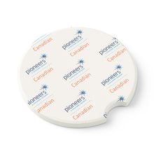 Load image into Gallery viewer, Canadian Pioneers Soapstone Car Coasters (Qty 2), Unique Car Accessory - white