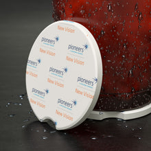 Load image into Gallery viewer, New Vision Pioneers Soapstone Car Coasters (Qty 2), Unique Car Accessory - white