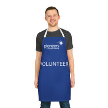 Load image into Gallery viewer, Blue Volunteer Apron with 3-Color Straps options - Perfect for Events & Cooking