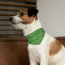 Load image into Gallery viewer, Pioneers Logo Pet Bandana Collar - 4 sizes - Lt Green