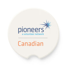 Load image into Gallery viewer, Canadian Pioneers Soapstone Car Coasters (Qty 2), Unique Car Accessory - white
