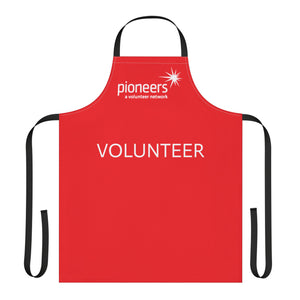 Red Pioneers Volunteer Apron with 2-Color Straps options - Perfect for Events & Cooking
