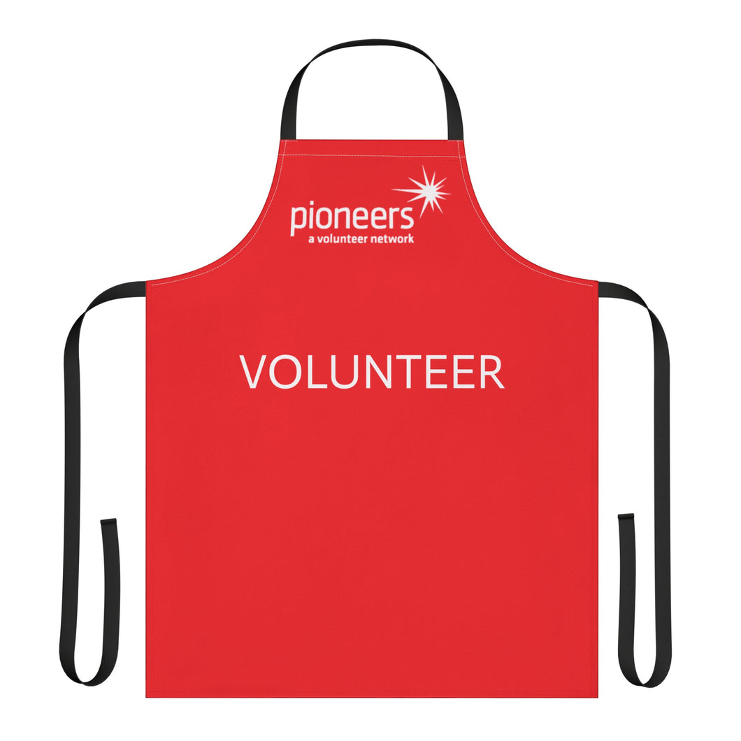 Red Pioneers Volunteer Apron with 2-Color Straps options - Perfect for Events & Cooking
