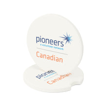 Load image into Gallery viewer, Canadian Pioneers Soapstone Car Coasters (Qty 2), Unique Car Accessory - white
