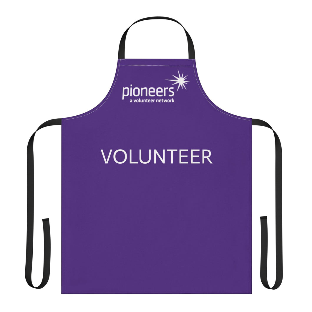 Purple Pioneers Volunteer Apron with 3-Color Straps options - Perfect for Events & Cooking