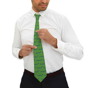 Green Pioneers Necktie - Vibrant Formal Accessory for Celebrations and Events