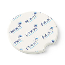 Load image into Gallery viewer, Pioneers Soapstone Car Coasters (Qty 2), Unique Car Accessory - white
