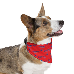 Pioneers Logo Pet Bandana Collar - 4 sizes - red
