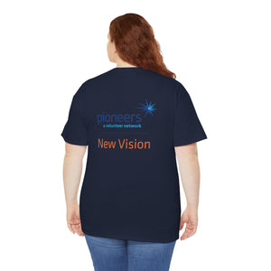 New Vision Pioneers Front & Back Logo - T-Shirt - 12 colors (S-5XL)