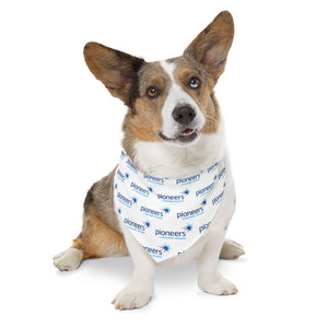 Pioneers Logo Pet Bandana - 4 sizes available - white