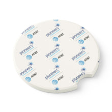 Load image into Gallery viewer, AT&amp;T Pioneers Soapstone Car Coasters (Qty 2), Unique Car Accessory - white
