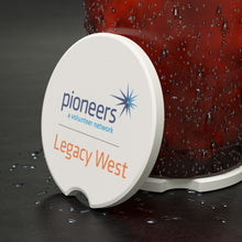 Load image into Gallery viewer, Legacy West Pioneers Soapstone Car Coasters (Qty 2), Unique Car Accessory - white
