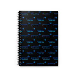 Pioneers Black Spiral Notebook 6" x 8"
