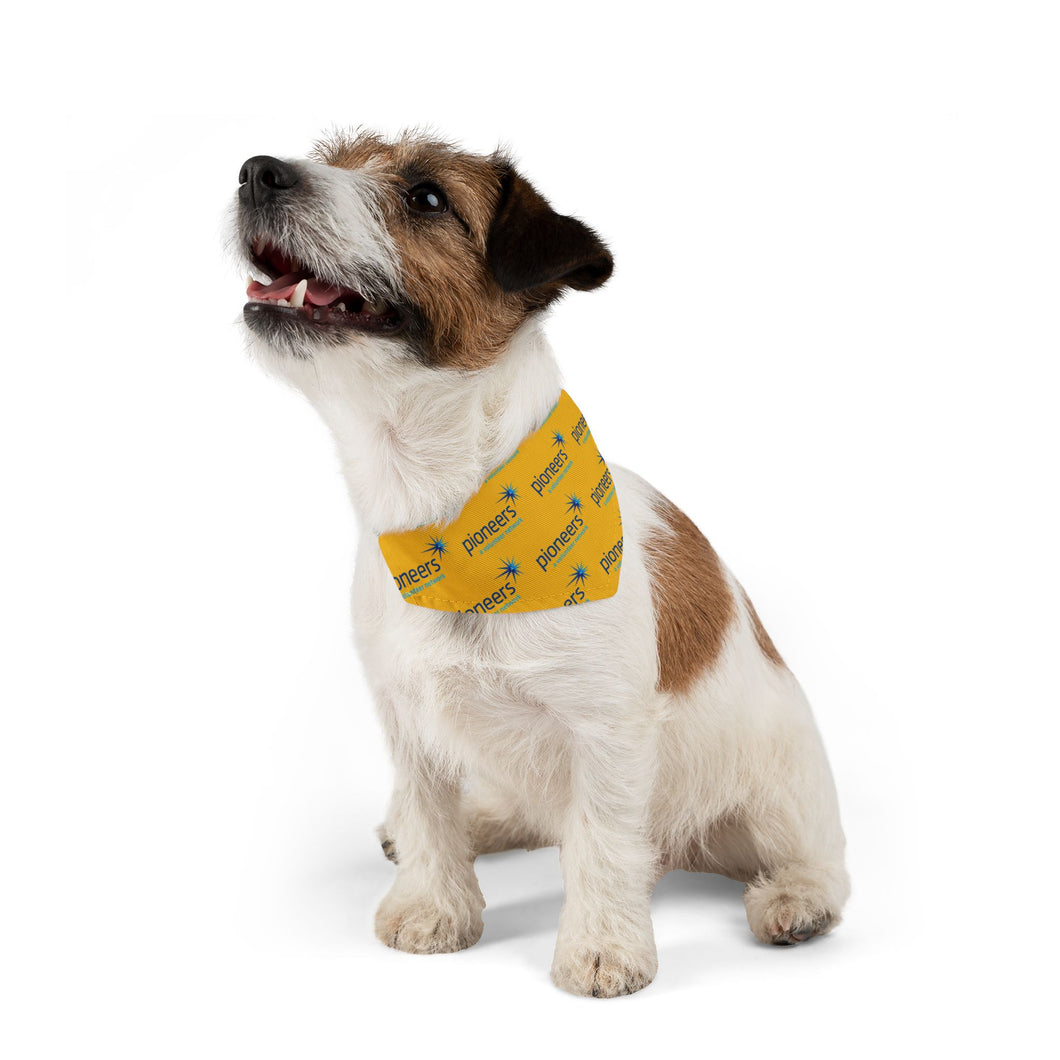 Pioneers Logo Pet Bandana - 4 sizes - yellow