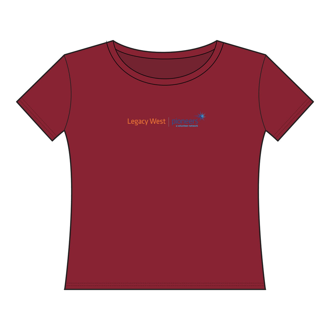 Legacy West Pioneers Women's Curvy Fine Jersey Tee - XL-4XL