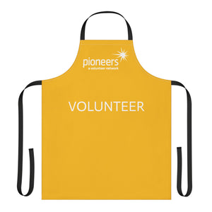 Yellow Pioneers Volunteer Apron with 2-Color Straps options - Perfect for Events & Cooking
