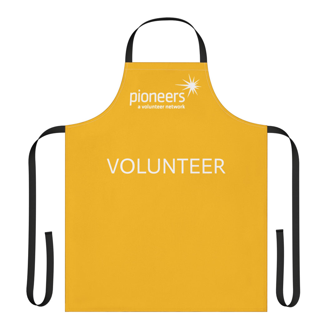 Yellow Pioneers Volunteer Apron with 2-Color Straps options - Perfect for Events & Cooking