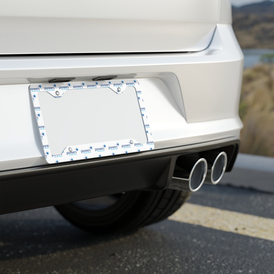 Pioneers Volunteer Network Metal License Plate Frame - Durable, Stylish Car Accessory