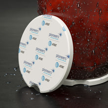 Load image into Gallery viewer, AT&amp;T Pioneers Soapstone Car Coasters (Qty 2), Unique Car Accessory - white
