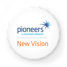 Load image into Gallery viewer, New Vision Pioneers Bottle Opener - White
