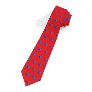 Red Pioneers Spark Necktie - Vibrant Formal Accessory for Celebrations and Events