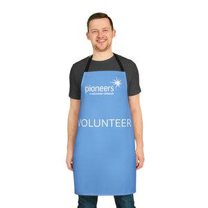 Light Blue Pioneers Volunteer Apron with 2-Color Straps options - Perfect for Events & Cooking