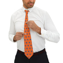 Load image into Gallery viewer, Orange Pioneers Spark Necktie - Vibrant Formal Accessory for Celebrations and Events
