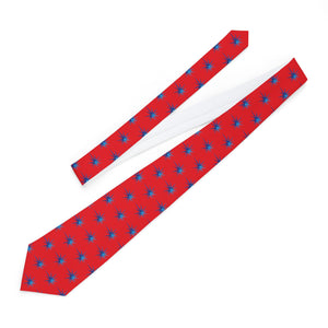 Red Pioneers Spark Necktie - Vibrant Formal Accessory for Celebrations and Events