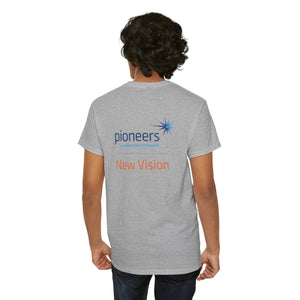 New Vision Pioneers Front & Back Logo - T-Shirt - 12 colors (S-5XL)