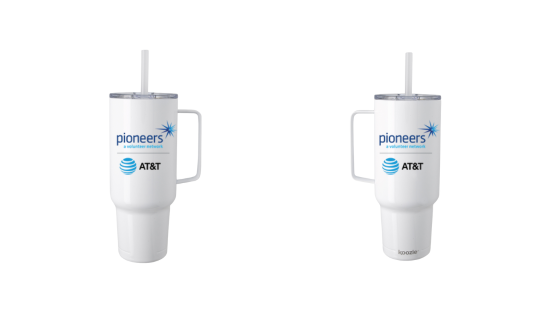 AT&T Pioneers Insulated Tumbler - 40oz with Lid - white
