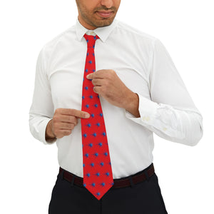 Red Pioneers Spark Necktie - Vibrant Formal Accessory for Celebrations and Events