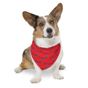Pioneers Logo Pet Bandana Collar - 4 sizes - red