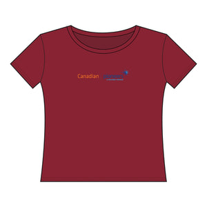 Canadian Pioneers Women's Curvy Fine Jersey Tee - XL-4XL