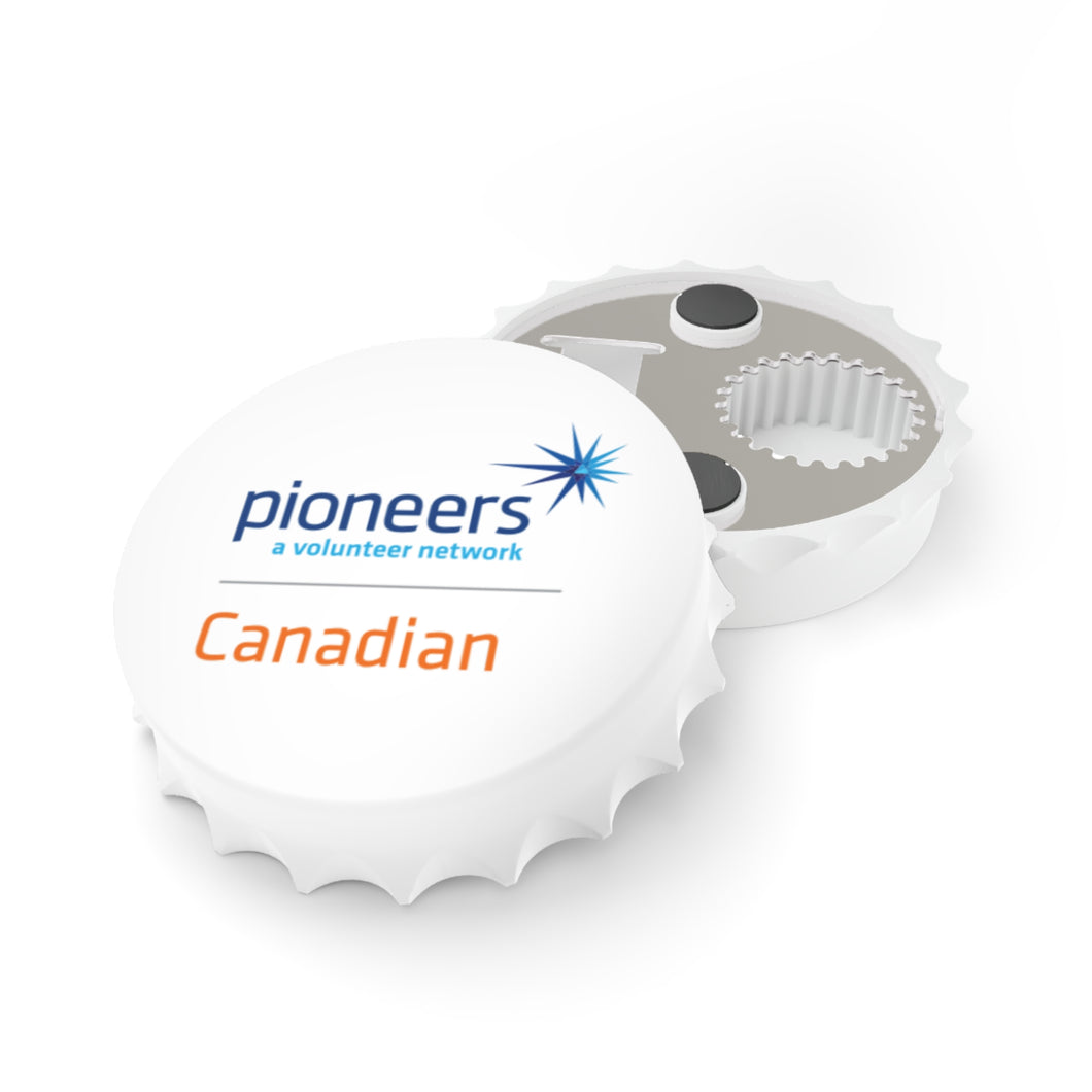 Canadian Pioneers Bottle Opener - White