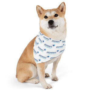 Pioneers Logo Pet Bandana - 4 sizes available - white
