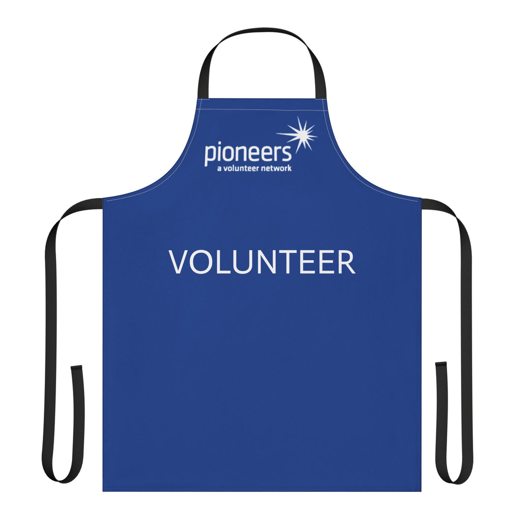 Blue Volunteer Apron with 3-Color Straps options - Perfect for Events & Cooking
