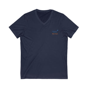 New Vision Pioneers Volunteer V-Neck Tee, Unisex Casual Shirt, Soft Everyday Wear (S-2XL)