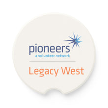 Load image into Gallery viewer, Legacy West Pioneers Soapstone Car Coasters (Qty 2), Unique Car Accessory - white
