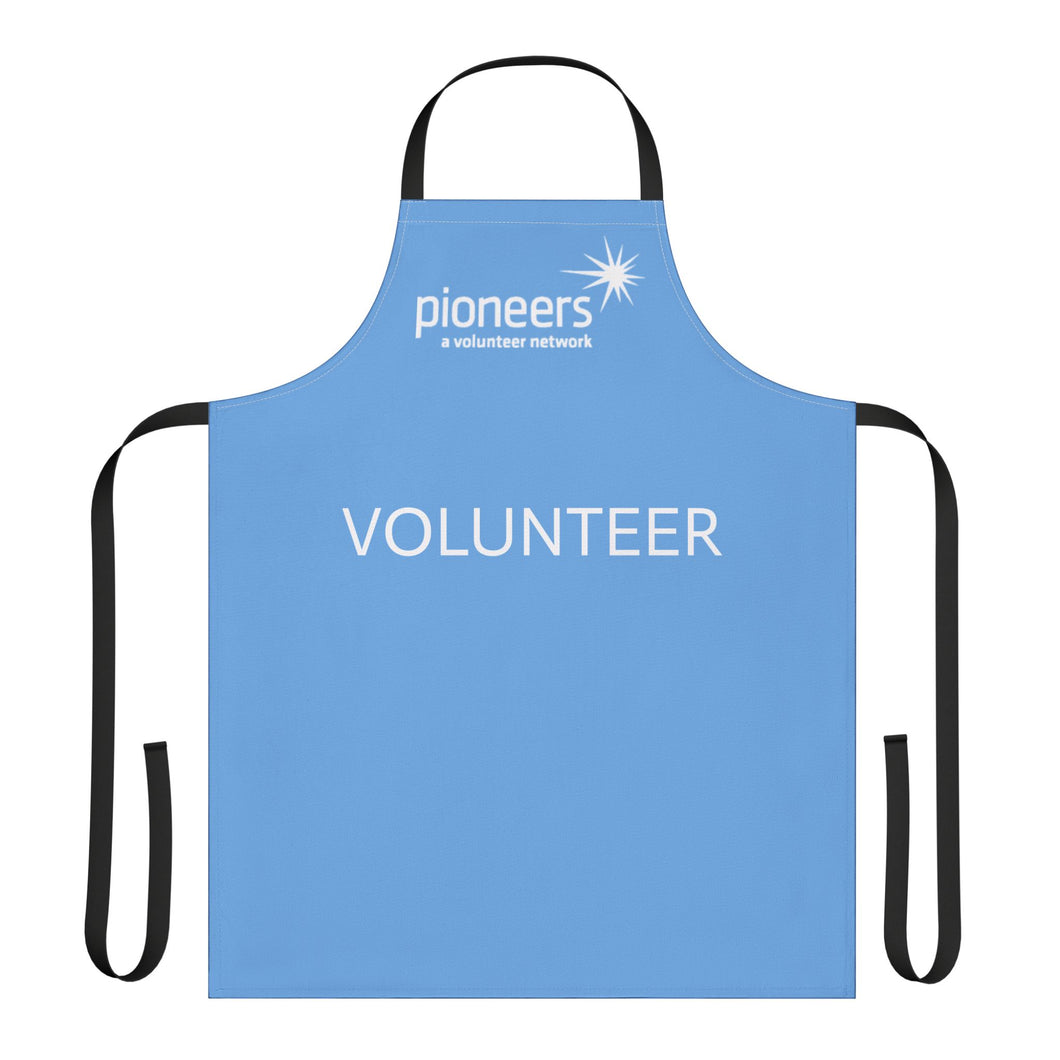 Light Blue Pioneers Volunteer Apron with 2-Color Straps options - Perfect for Events & Cooking