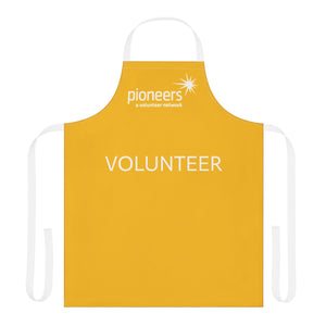 Yellow Pioneers Volunteer Apron with 2-Color Straps options - Perfect for Events & Cooking