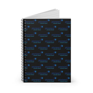 Pioneers Black Spiral Notebook 6" x 8"