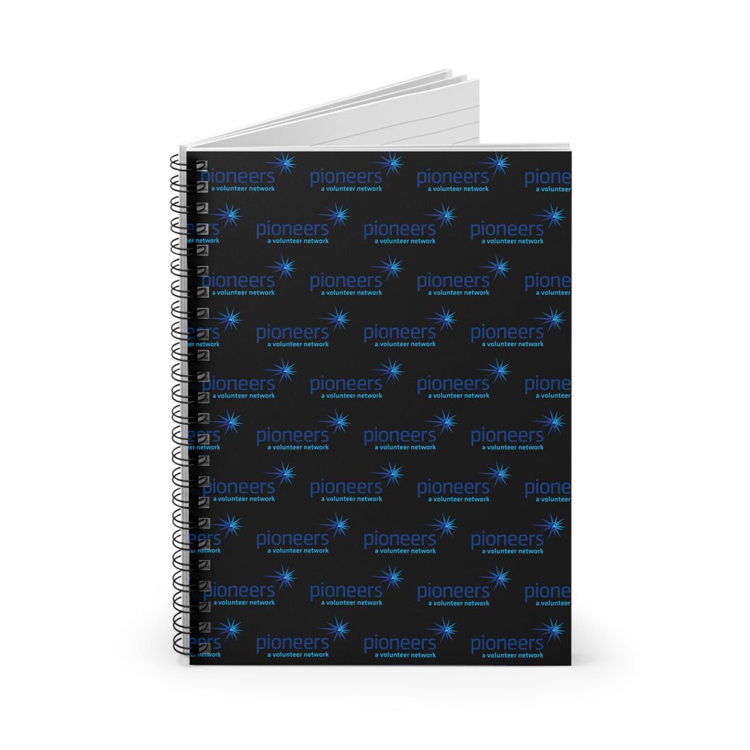 Pioneers Black Spiral Notebook 6