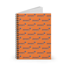 Load image into Gallery viewer, Pioneers Orange Spiral Notebook 6&quot; x 8&quot;
