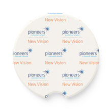 Load image into Gallery viewer, New Vision Pioneers Soapstone Car Coasters (Qty 2), Unique Car Accessory - white
